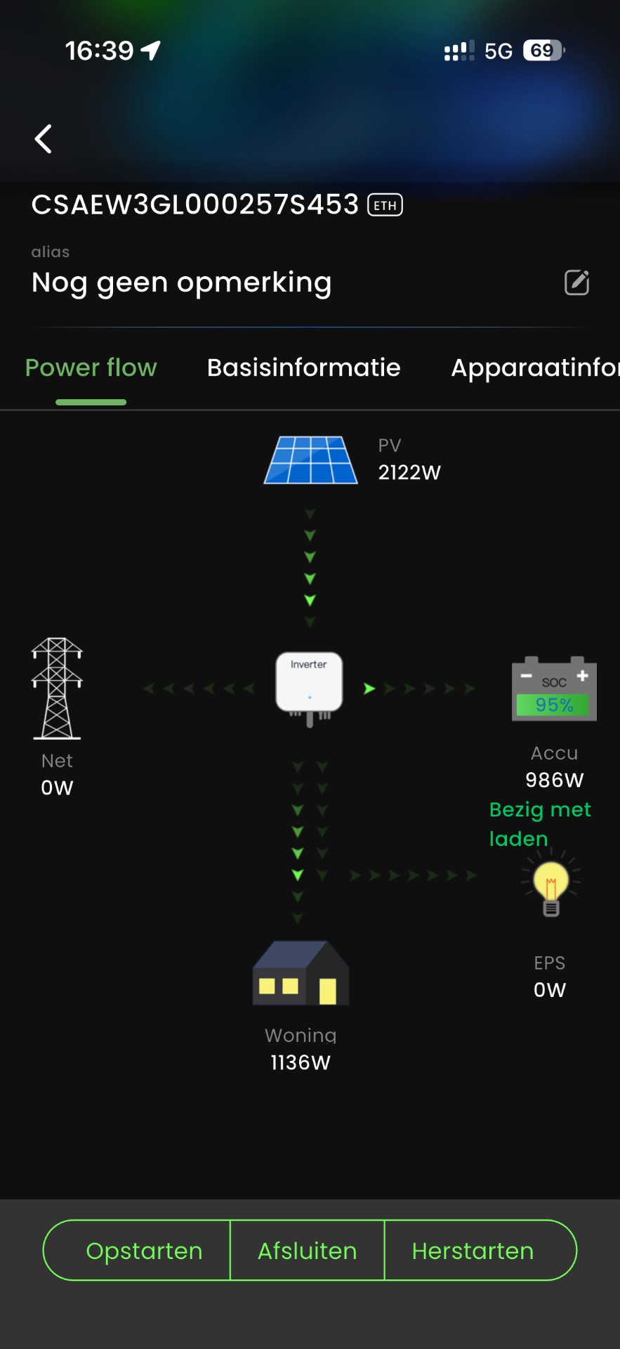 Monitoring app screenshot